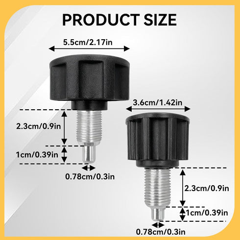 4Pcs M16, Pop Pull Pin Knob Adjustment Fitness Pop Pull Pin Knob for Fitness Equipment, Exercise Bike Pin Knob
