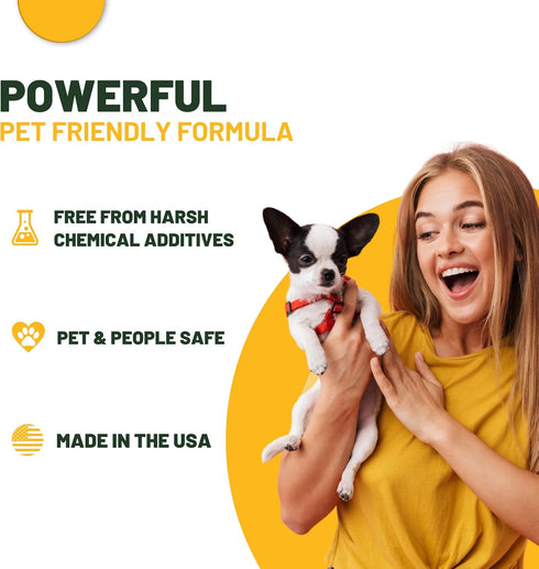 32oz RUFF STUFF Max Strength BioEnzyme Stain Remover Spray & Pet Odor Eliminator: Fabric-Safe Dog & Cat Urine Destroyer
