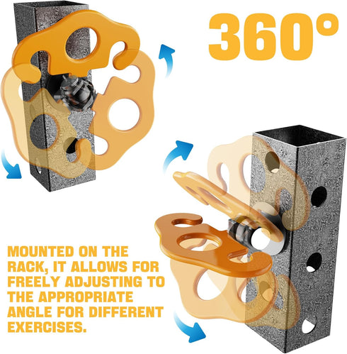 HOOJAKU Power Rack Attachments, Hooks for Squat Rack, Resistance Band Heavy Duty, Versatile Gym Equipment Attachments