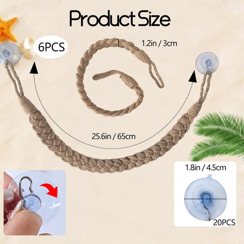 (6pcs kathson Snake Climbing Toys, Corn Snake Enrichment Toys Rope Ladder, Hermit Crab Climbing Toy Reptile Tank