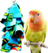 Bonka Bird Toys 1556 Small Fluff Cuddle, Colorful Fabric Hanging Toy for Parrot, Parrotlet, Budgie