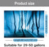 Fish Backgrounds Paper, Double Sides 3D Stone & Trees Aquarium Background Picture, 16" x 40"