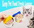 Comtim 4 Pack Cat Food Can Lids - Silicone Small Pet Food Can Covers for 3 oz Cat Food Cans