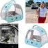 Small Bird Travel Cage Carrier - Portable Parrot Parakeet Carrier with Perch and Stainless Steel Tray