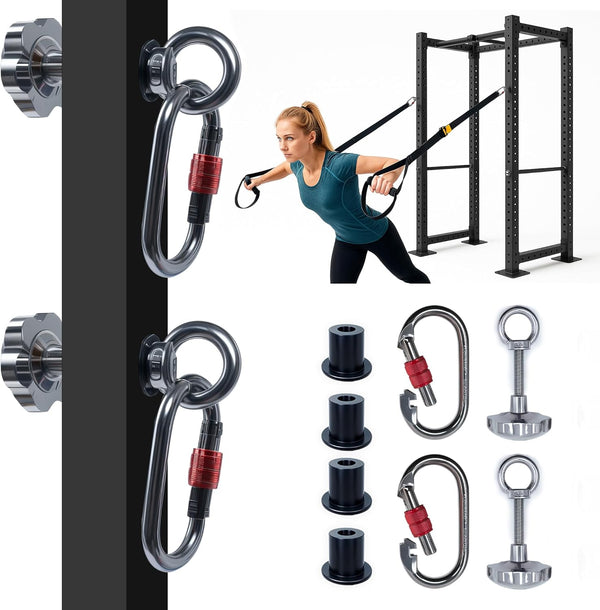 Juglok 2pcs Power Rack Attachments,Fits 2"x2" & 3"x3" Frames (1/2" & 1" Holes)