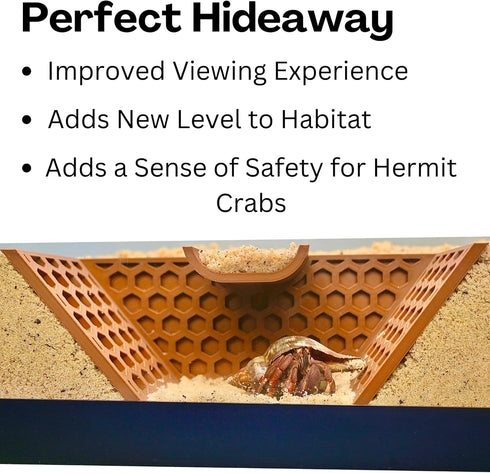 Hermit Crab Underground Tunnel Cave | Hermit Crab Climbing Erichment Tank Decor Hide | Hermit Crab Habitat Hideaway