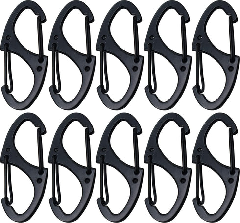 Small Metal Carabiner Clips 1.6 inch (41mm) Double Sided Spring Gate Snap Hooks Keychain Clasp Accessories