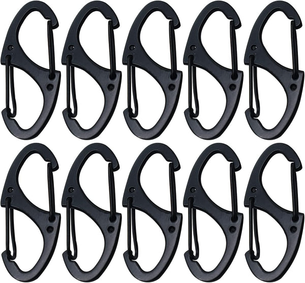 Small Metal Carabiner Clips 1.6 inch (41mm) Double Sided Spring Gate Snap Hooks Keychain Clasp Accessories