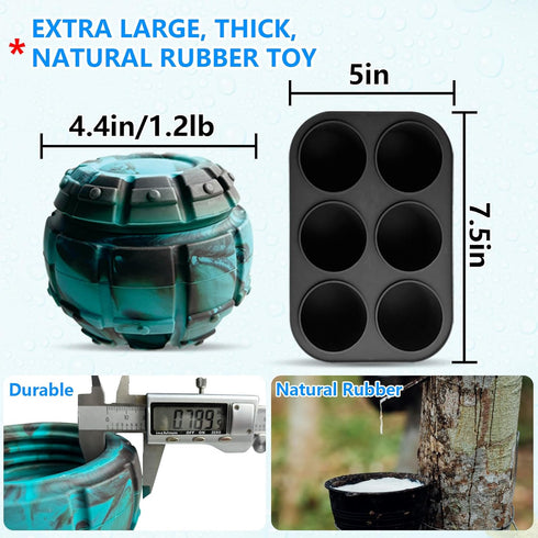 Frozen Yipetor Treat Dispensing Dog Toy - Large Chew Toy, Freezable Fillable Rubber, Reduces Anxiety, Easy to Clean