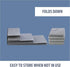 TRIXIE Velour 3-Step Pet Stairs with Storage, Collapsible, Gray, Storage Compartments for Pet Toys