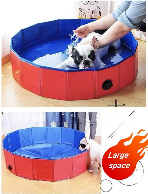 Generic Foldable Pet Bathtub - Portable Dog Bath Tub for Indoor Outdoor Use, Collapsible Puppy Cat Wash Basin