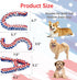 Vehomy 4th of July Dog Toys, USA Shape Chewing Toys, Cotton Rope Toys for Small Medium Dogs, Patriotic Interactive Toy