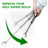 Retractable Golf Swing Training Aid - Rhythm Click Sound Warm Up Trainer, Golf Grip Trainer Attachment
