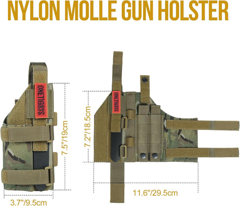 OneTigris Right Handed Nylon Gun Holster for Most Compact Medium Full Size Pistols
