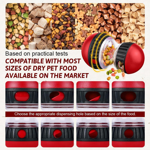 OSDUE Dog Food Puzzle Toys, Interactive Treat Dispensing Toys, Adjustable Slow Feeder Ball for Large/Small Dogs