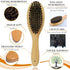 Patina Dog Cat Brush for Shedding, Natural Bamboo Boar Bristles, Pet Grooming Supplies for Dogs Cats