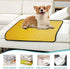 Zhirexin Lemon Yellow Washable Pee Pads for Dogs,Absorbent Reusable Puppy Pads Pet Training Pads for Whelping, Playpen