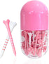 Pink White Plastic Golf Tees - Size 2-3/4 inch, Pack of 60, Perfect Funny Gift for Any Golf Fan