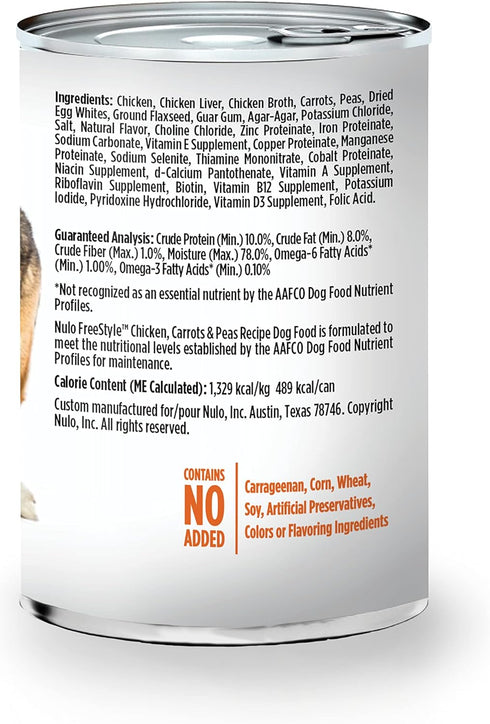 Nulo Grain Free Canned Wet Dog Food, Chicken, 13 oz - 12 Cans