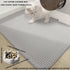 HCY&WLD Cat Litter Mat, 45x26/35x24/30x22/24x18 Inch, Double Layer Non-Slip Waterproof Cat Litter Catcher Mat, Black