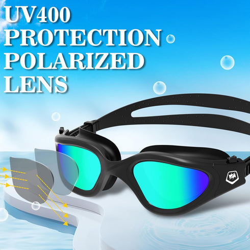WIN.MAX Polarized Swimming Goggles Anti Fog Anti UV Clear Vision for Men Women Adults Teenagers