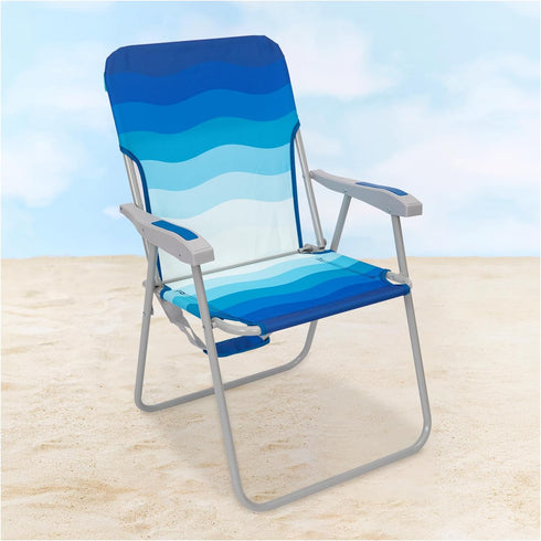 300lbs #WEJOY Folding Beach Chair for Adults, Lightweight Beach Chair with Shoulder Straps, High Back Camping Chairs