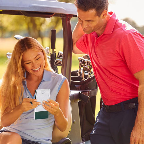 Yexiya Waterproof Golf Scorecard Book with Pencil, All Weather Golf Notebook, Pocket Golf Score Book for Men