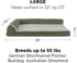 Furhaven Orthopedic Dog Bed for Large/Medium Dogs, Removable Bolsters & Washable Cover, Two-Tone Plush Faux Fur, Dark
