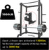 Kipika J-Hooks for 2" x 2" Power Rack, Heavy Duty Steel Hooks with Rubber Pads, Set of 2