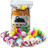 20 PCS Furry Cat Toys Squeak Mouse Rattle Mice with Feather Tails (Random Color)