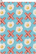 Zhbvncp Eggs Bacon Microfiber Golf Towel with Carabiner Clip, 16x24 Inch Absorbent Waffle