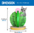 FluffyDream Cactus Shape Cat Condo Scratcher Post, Green Colour, Cardboard Scratching House Bed Furniture Protector