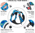 PoyPet No Pull Dog Harness, Reflective Adjustable Vest with 2 Leash Attachments, Soft Control Handle for Small Medium