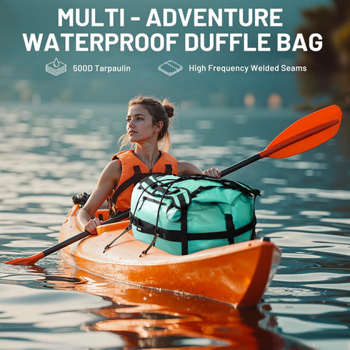 Backpack 60L/80L MIER Waterproof Duffel Bag Motorcycle Dry Bag Large Roll-Top Heavy Duty Dry Duffle Bags for Kayaking