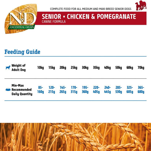 Chicken & Pomegranate Senior Medium & Maxi Dog Food