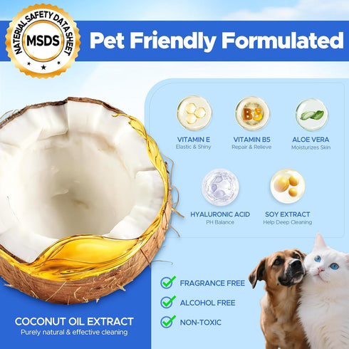 Paw Cleaner | No-Rinse Foaming Cleanser for Dogs Cats | 6.8 fl oz | Gentle and Safe | Deep Clean Pet Paws with