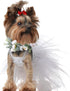 Dog Wedding Attire Flower Collar Wreath Bow for Pets, Cats and Dogs, Wedding Photo Prop (White, Fresh, Large)