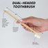 Dog Toothbrush - 4-Pack Two Sided Bamboo Toothbrush for Small and Large Dogs & Cats, Soft Bristles for Dental Care
