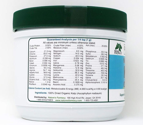 Dogzymes Organic Norwegian Kelp for Pets, a Valuable Nutrition Source Rich in Iodine to Support Gland Function, Especially The Thyroid (12 ounce)
