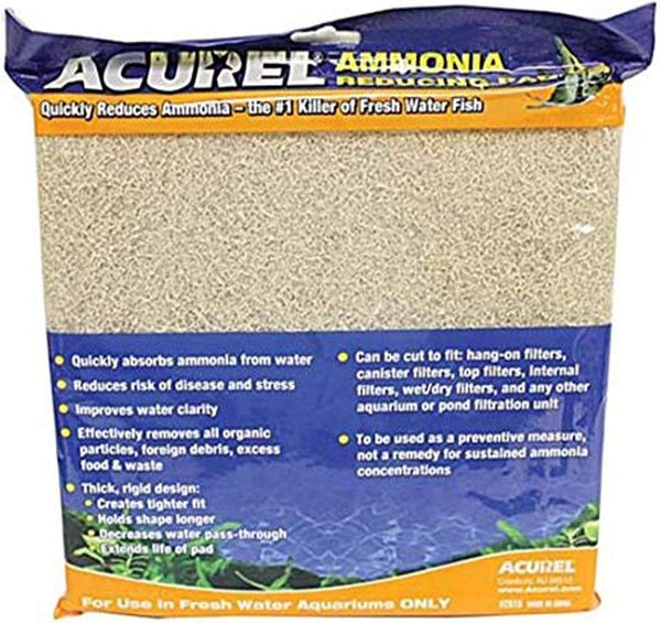 Acurel Ammonia Reducing Media Pad, 10 x 18 Inches, Aquarium & Pond Filter Accessory