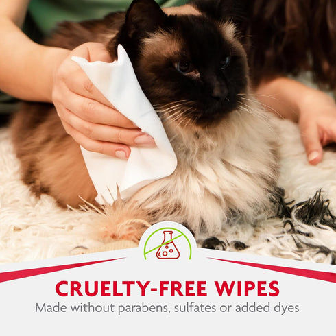 Furminator DeShedding Grooming Wipes for Cats, Refresh and Deodorize Coat without Bathing, 50 Count