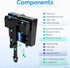 U-V Aquarium Filter for 20-45 Gallon Tank, Hang On Back with Ultra-Quiet Powerful Pump 170GPH