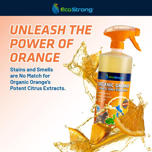 Orange Odor Eliminator, Pet Odor Deodorizer for Strong Odor, Enzyme Stain Cleaner for Cats, Dogs, and Pets