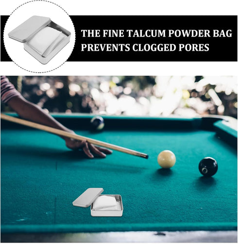 HONITANO 1 Set Talcum Powder Bag for Billiards Dry Hand Grip Pool Table Accessories Non-Slip Lightweight Chalk Pouch