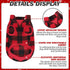 KOOLTAIL Small Dog Winter Jacket, Windproof Pet Vest Sweater with Pocket and Leash Hole, Christmas Red Plaid