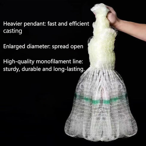 Lawaia Fishing Cast Net Casting Traditional Throw Nets Easy to Use Monofilament Material Durable and Efficient Ideal