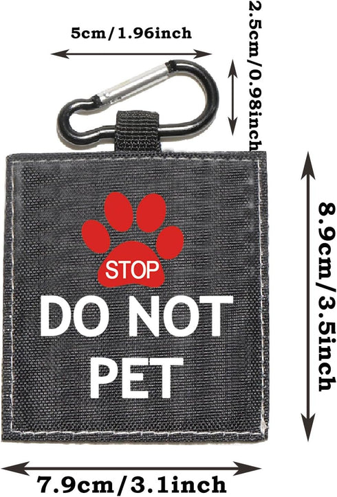 Funny Dog Leash Sleeve Do Not Pet Wrap Alert Hanging ID Patch Tag, Pet Birthday Gift (Do Not Pet2-Tag)
