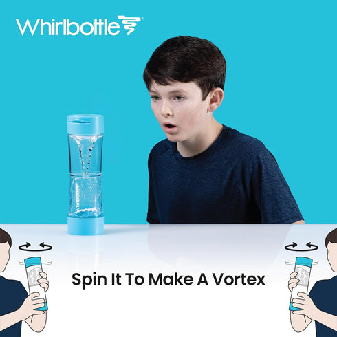 21 oz The Worlds First Drink-And-Play Water Bottle | Sensory Fidget Stress ADHD Kids Tweens Teens Vortex Cyclone