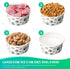 30 Pieces Small Disposable Dog Bowls with Printed Pattern, Pet Paper Food Bowls for Dogs, Cats, and Puppies