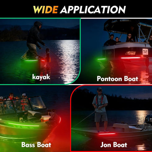 12V, Red and Green Boat Navigation Lights, LED Boat Lights Waterproof, Bow Light for Boats LED Marine Running Light